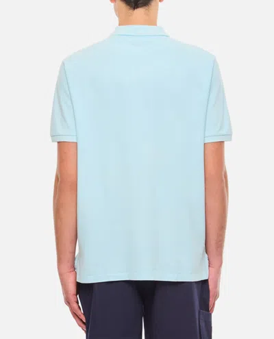 Shop Polo Ralph Lauren Cotton Polo Shirt In Clear Blue