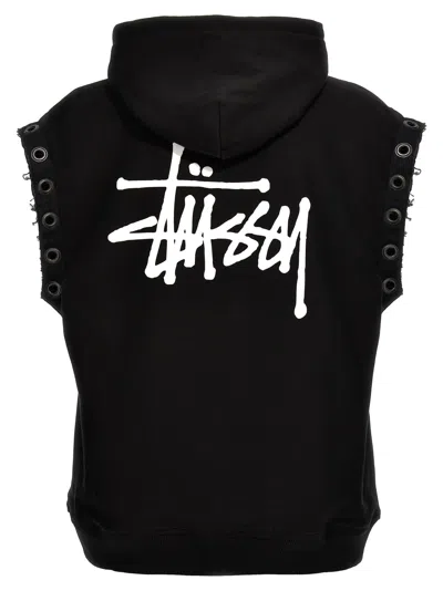 Shop Junya Watanabe X Stussy Hooded Vest In Black