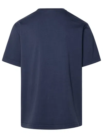Shop Maison Kitsuné Navy Cotton T-shirt In Ink Blue