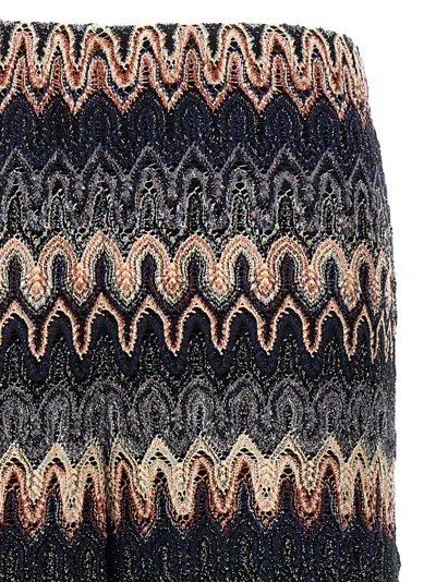 Missoni Zigzag Lurex Flared Trousers In Multicolour