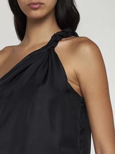 Shop Loulou Studio Adiran One-shoulder Silk Top In Black