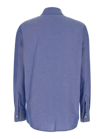 Shop Etro Oxford Shirt In Blue