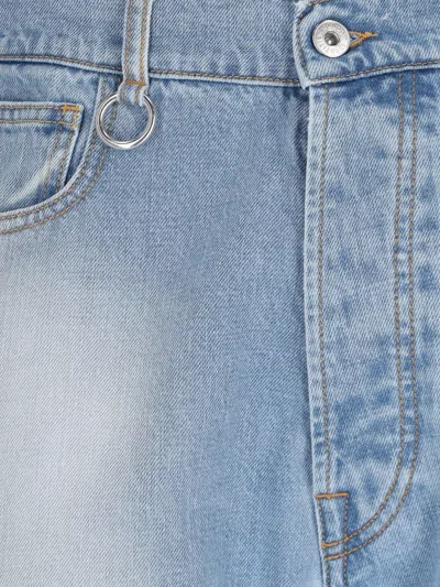 Shop Random Identities Straight Jeans In Blue