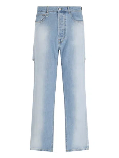 Shop Random Identities Straight Jeans In Blue