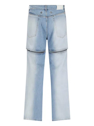 Shop Random Identities Straight Jeans In Blue