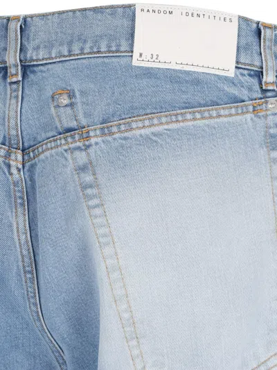 Shop Random Identities Straight Jeans In Blue