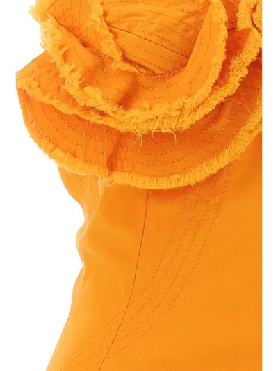 Shop Jacquemus La Robe Artichaut Mini Dress In Orange
