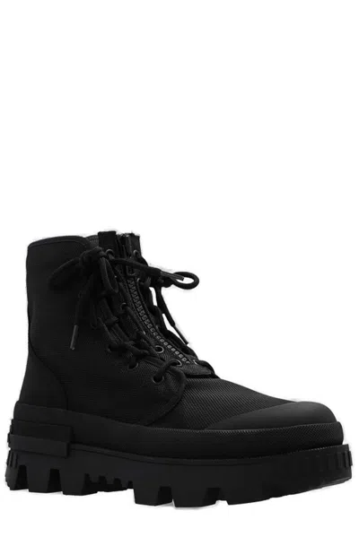 Moncler X Hyke High Top Sneakers In Black