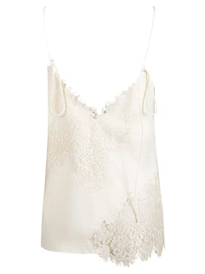 Shop Rohe Floral V-neck Blouse In Cream