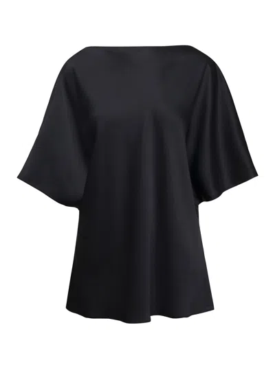 Rohe Róhe Fluid Satin Top In Noir