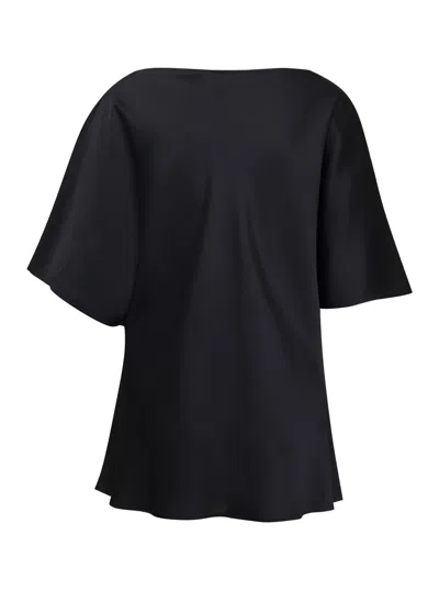 Rohe Róhe Fluid Satin Top In Noir
