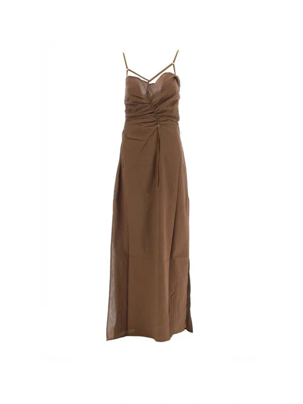 【送料&関税込】Jacquemus Gathered Long Lingerie Dress Jacquemus Gathered Long Lingerie Dress In Brown | ModeSens