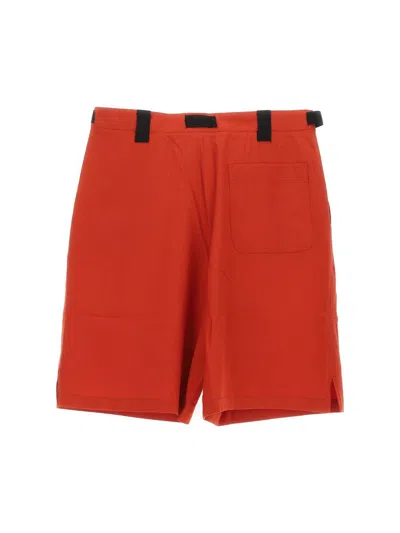 Shop Jacquemus Buckled Shorts In Red