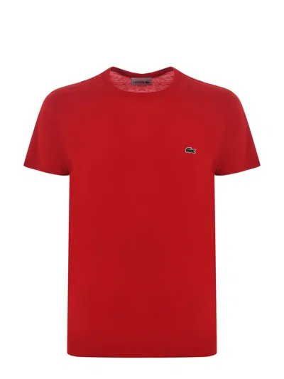 Shop Lacoste T-shirt In Rosso