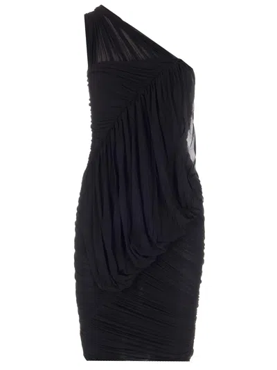 Shop Rick Owens One-shoulder Dress In Black