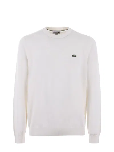 Shop Lacoste Sweater In Panna