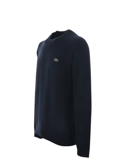 Shop Lacoste Sweater In Blu Scuro
