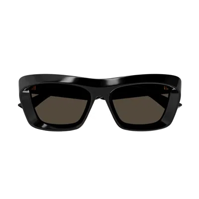 Shop Bottega Veneta Bv1283s Line New Classic 001 Sunglasses In Nero
