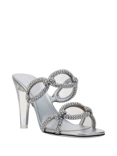 Shop Valentino 1967 Sandals In Silver