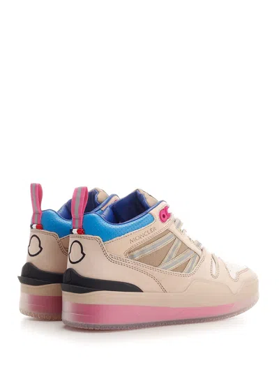 Shop Moncler Pivot High Top Sneakers In Pink