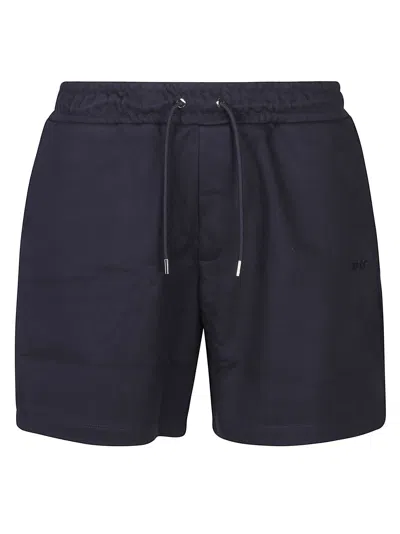 Shop Michael Kors Embroidered Logo Short In Midnight