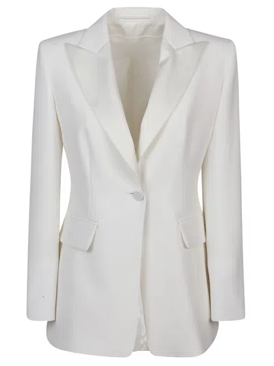 Max Mara Gitane Blazer In Bianco Seta