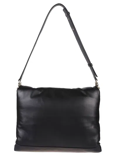 Shop Victoria Beckham Puffy Jumbo Chain Pouch Bag In Black