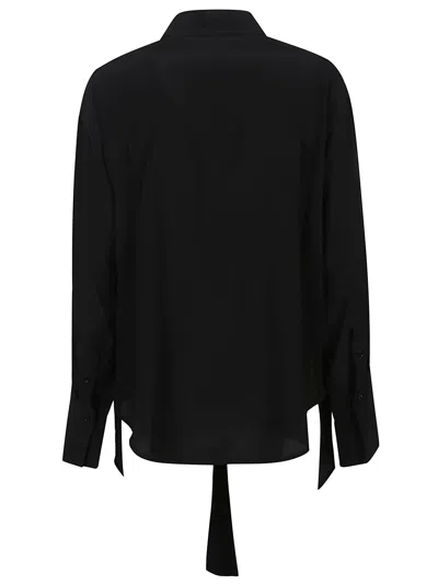 Shop Victoria Beckham Wrap Front Blouse In Black