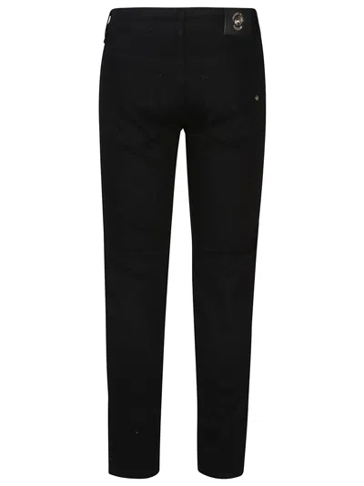 Shop Versace Jeans Couture Narrow Dundee 5 Pockets Jeans In Black/black