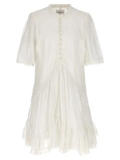 Shop Isabel Marant Slayae Dress In White