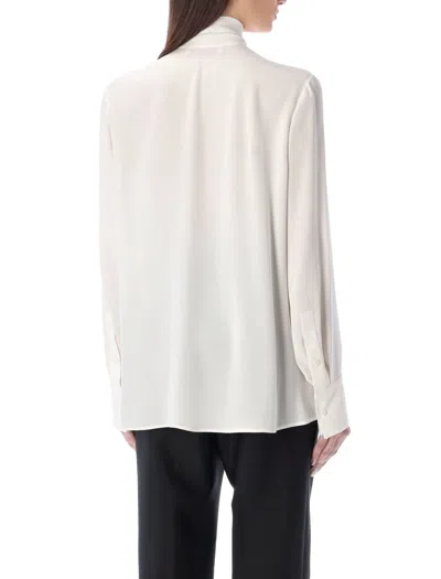 Shop Valentino Silk Shirt In White