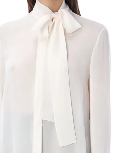 Shop Valentino Silk Shirt In White