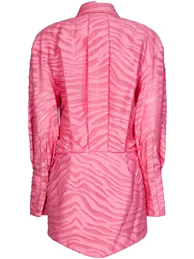 Shop Attico Silvye Mini Dress In Pink