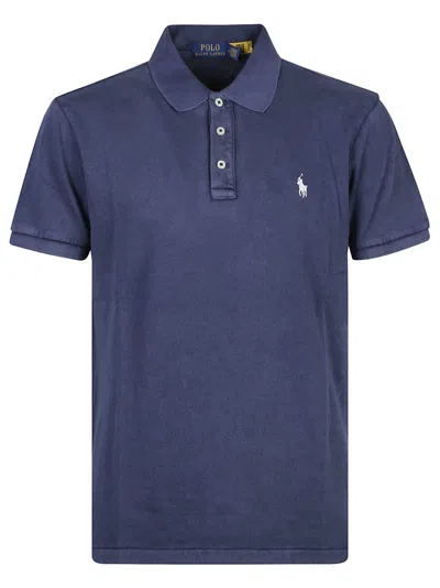 Shop Polo Ralph Lauren Short Sleeve Polo Shirt In Newport Navy