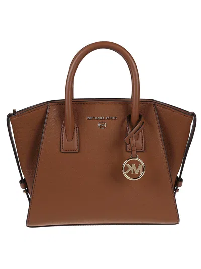 Shop Michael Kors Small Avril Satchel Bag In Luggage