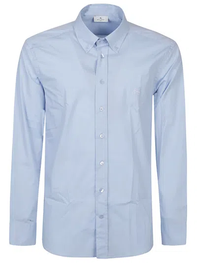 Shop Etro Roma Long Sleeve Shirt In Azzurro