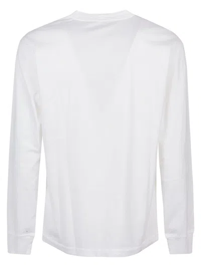 Shop Stone Island Long Sleeve T-shirt In White