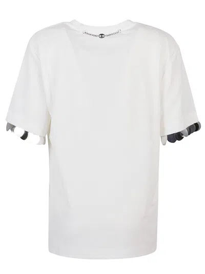 Rabanne Disc Trim Crewneck T-shirt In White
