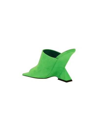 Shop Attico Cheope Sandals In Green