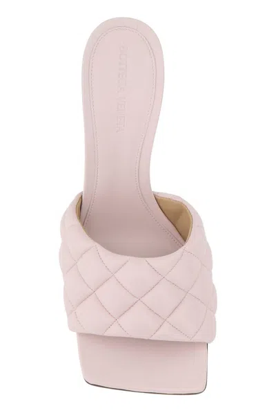 Shop Bottega Veneta Light Pink Nappa Leather Padded Sandals