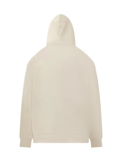 Shop Lanvin Logo Embroidered Drawstring Hoodie In White