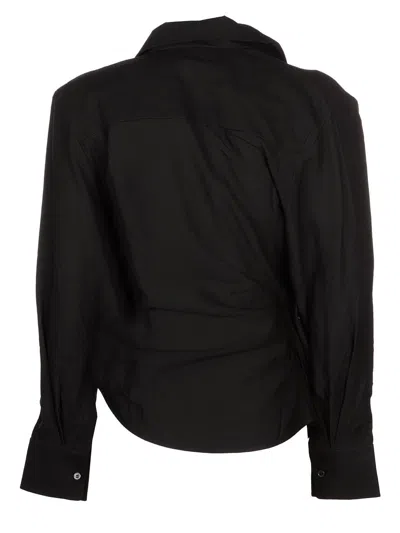 Shop Jacquemus Bahlia Tie-up Detailed Blouse In Black