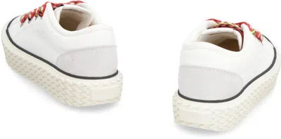 Shop Lanvin Curbies Canvas Sneakers In White