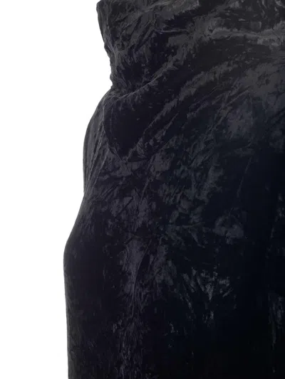 Saint Laurent High Neck Long-sleeved Top In Black