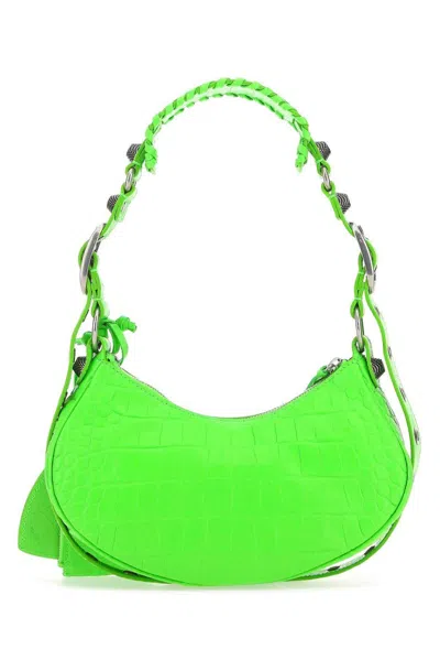 Shop Balenciaga Le Cagole Xs Shoulder Bag In Green