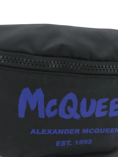 Shop Alexander Mcqueen Black Graffiti Belt Bag