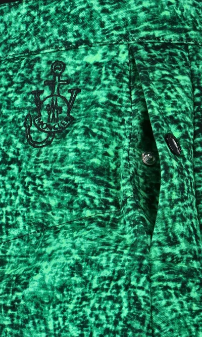 Shop Moncler X J.w. Anderson Mini Printed Skirt In Green