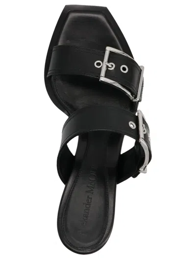 Shop Alexander Mcqueen Punk Sandals In Black