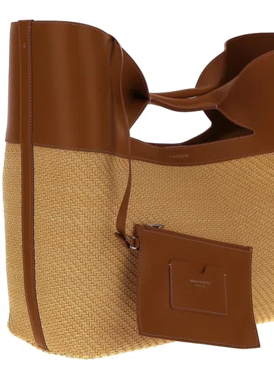 Alexander Mcqueen Bow Bag In Beige