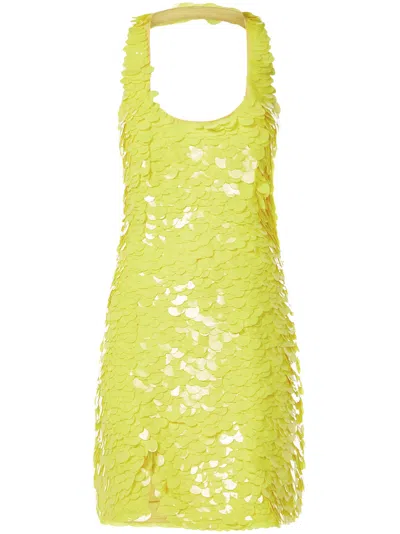 Shop Attico Allium Dress In Yellow